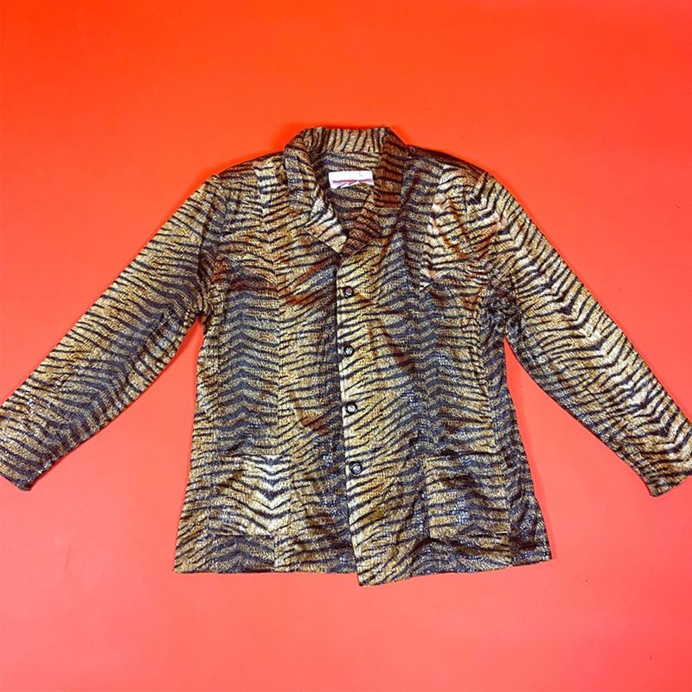 Vintage 1980's Tiger Print Light Jacket